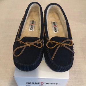 Women’s Dark Navy Minnetonka Moccasins